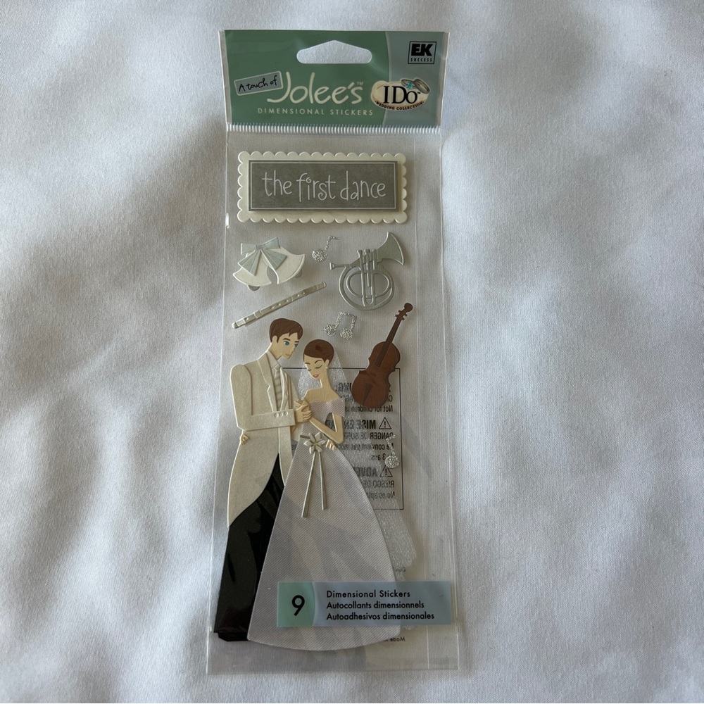 NWT Jolee's Boutique Our First Dance Wedding Dimensional Sticker Set